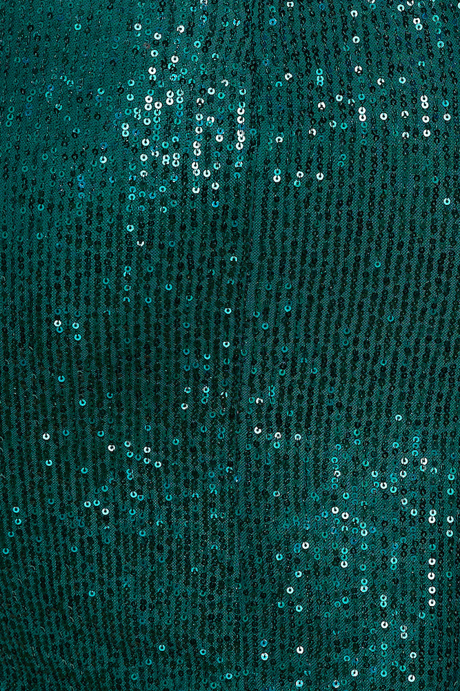 Dazzle Girl Sequin Midi Dress Green