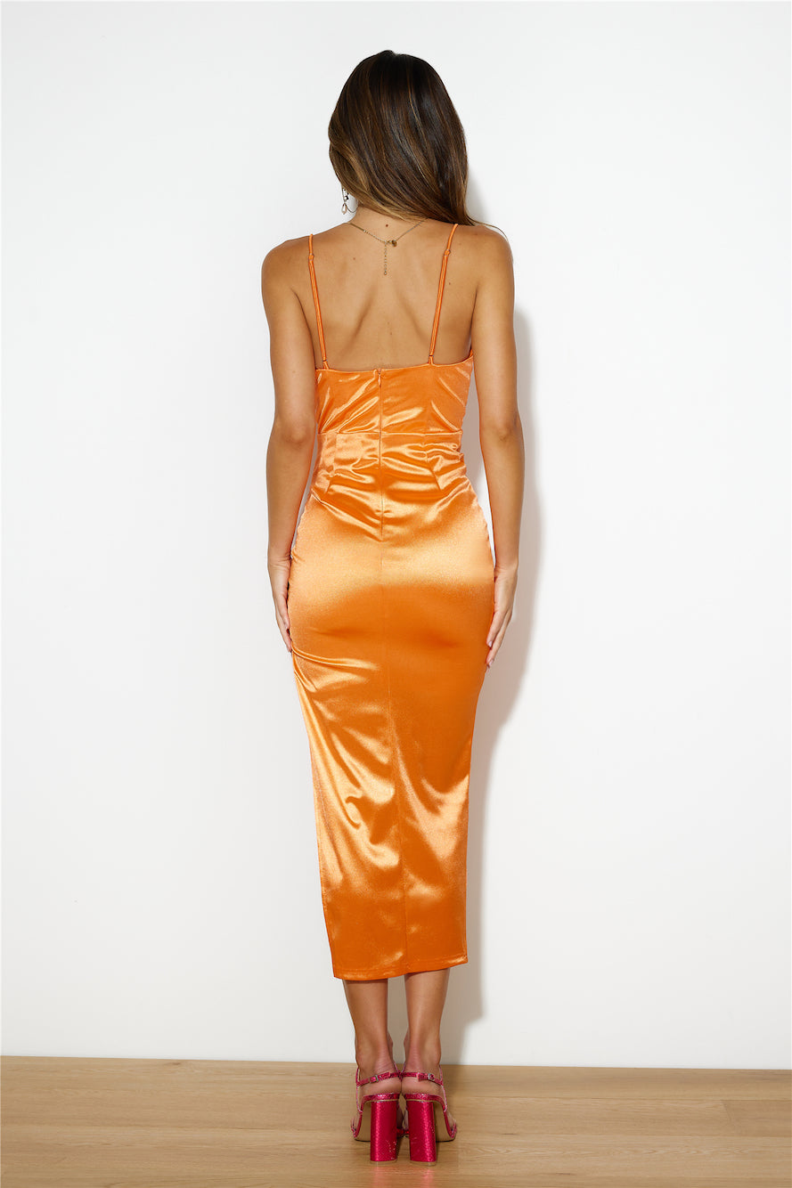 Wear The Glow Midi Dress Orange