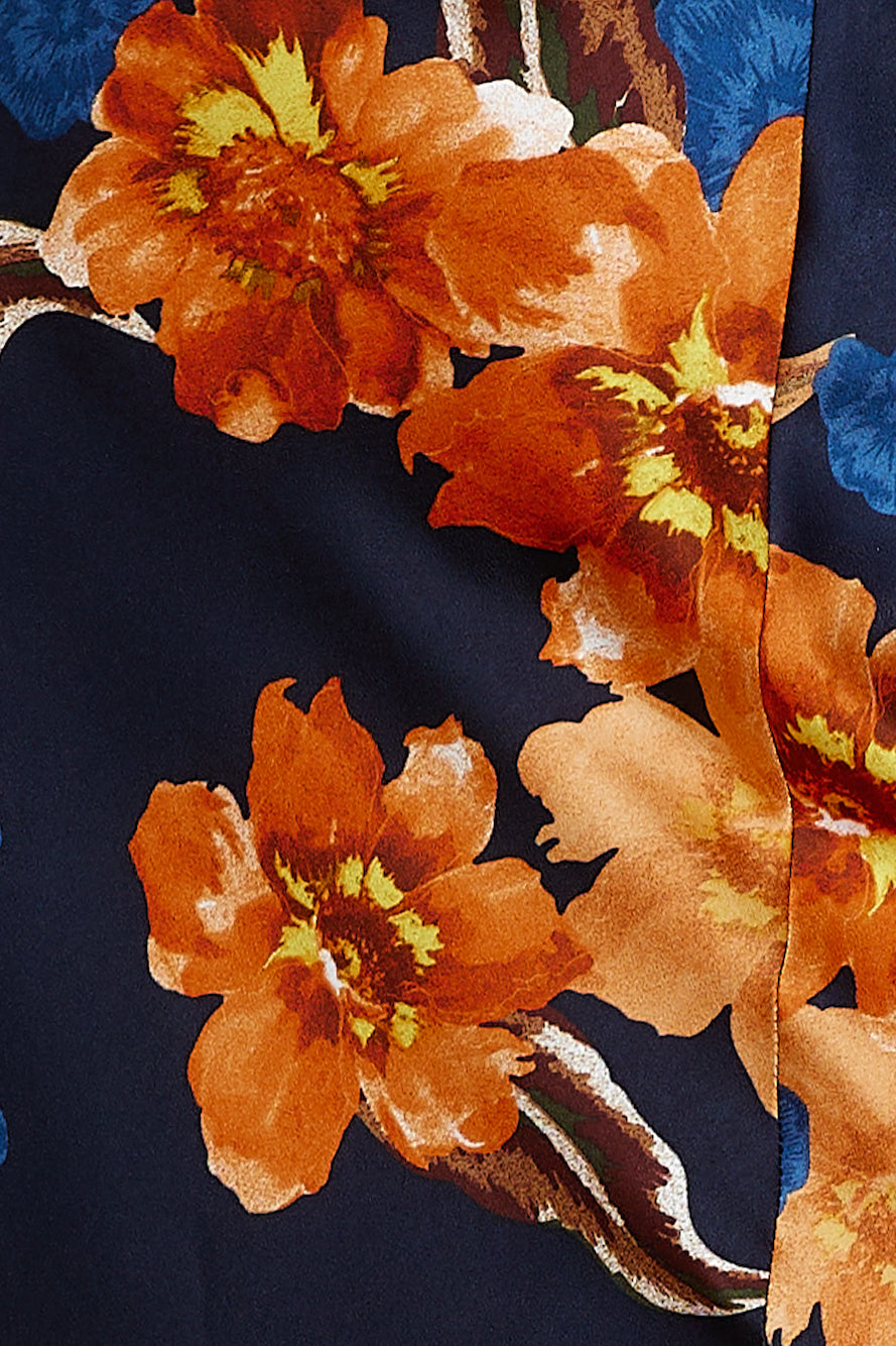 Print Love Maxi Dress Orange