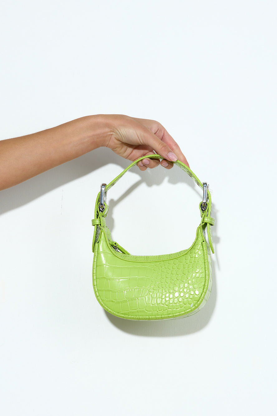 BILLINI Iggy Shoulder Bag Matcha Patent Croc