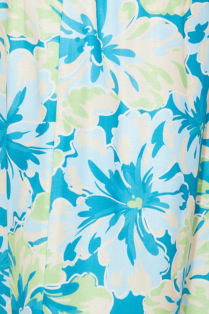 RUNAWAY Rylee Maxi Dress Teal Floral