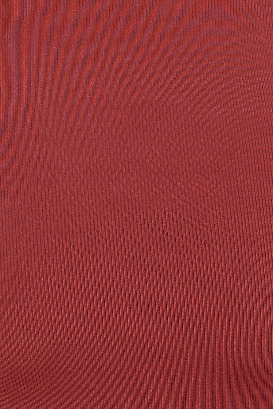 Girls' Night Ribbed Midi Dress Red