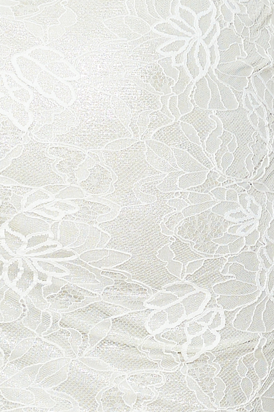 Style Sleek Lace Midi Dress White