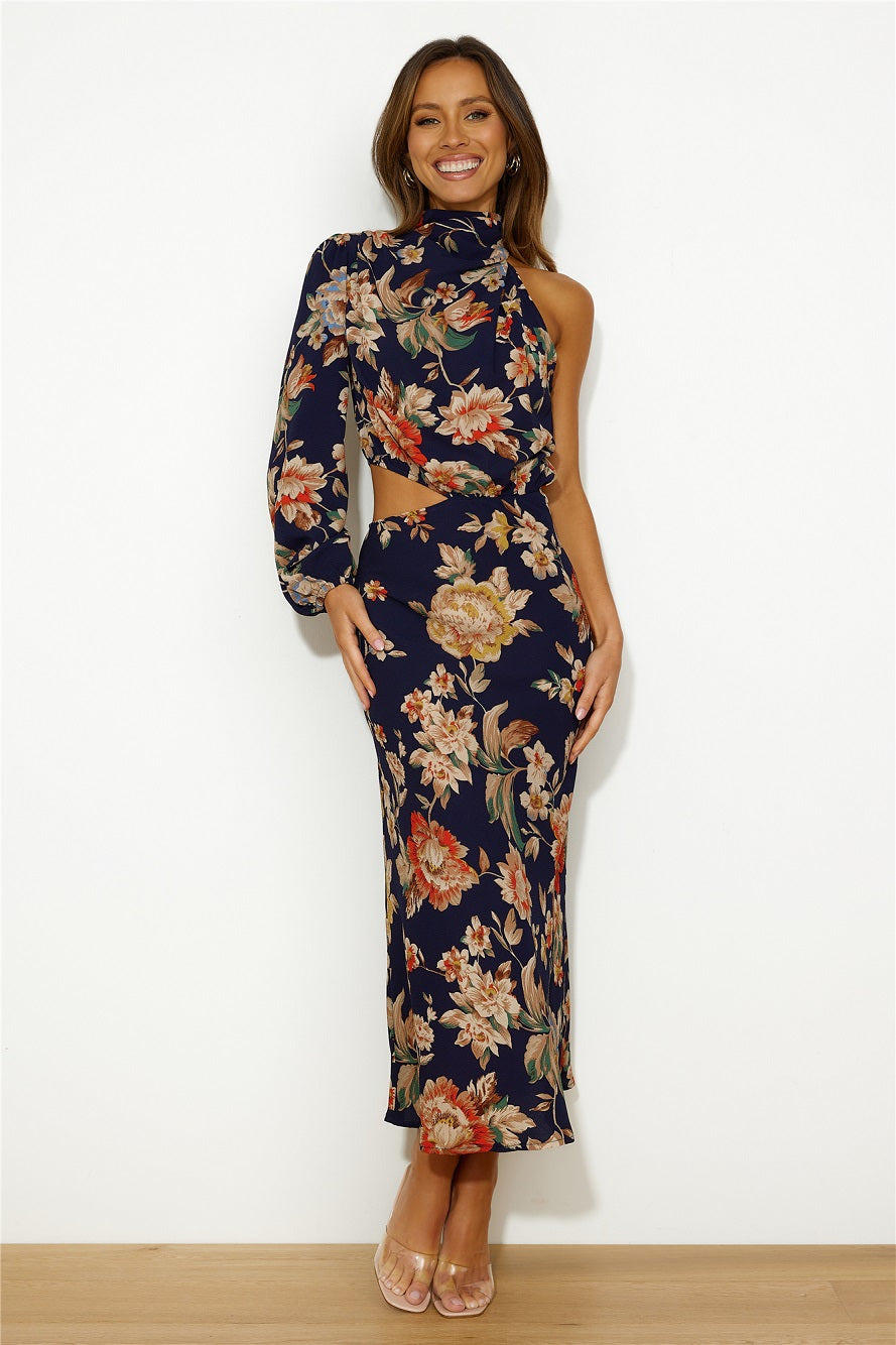 Love Your Needs Midi Dress Navy