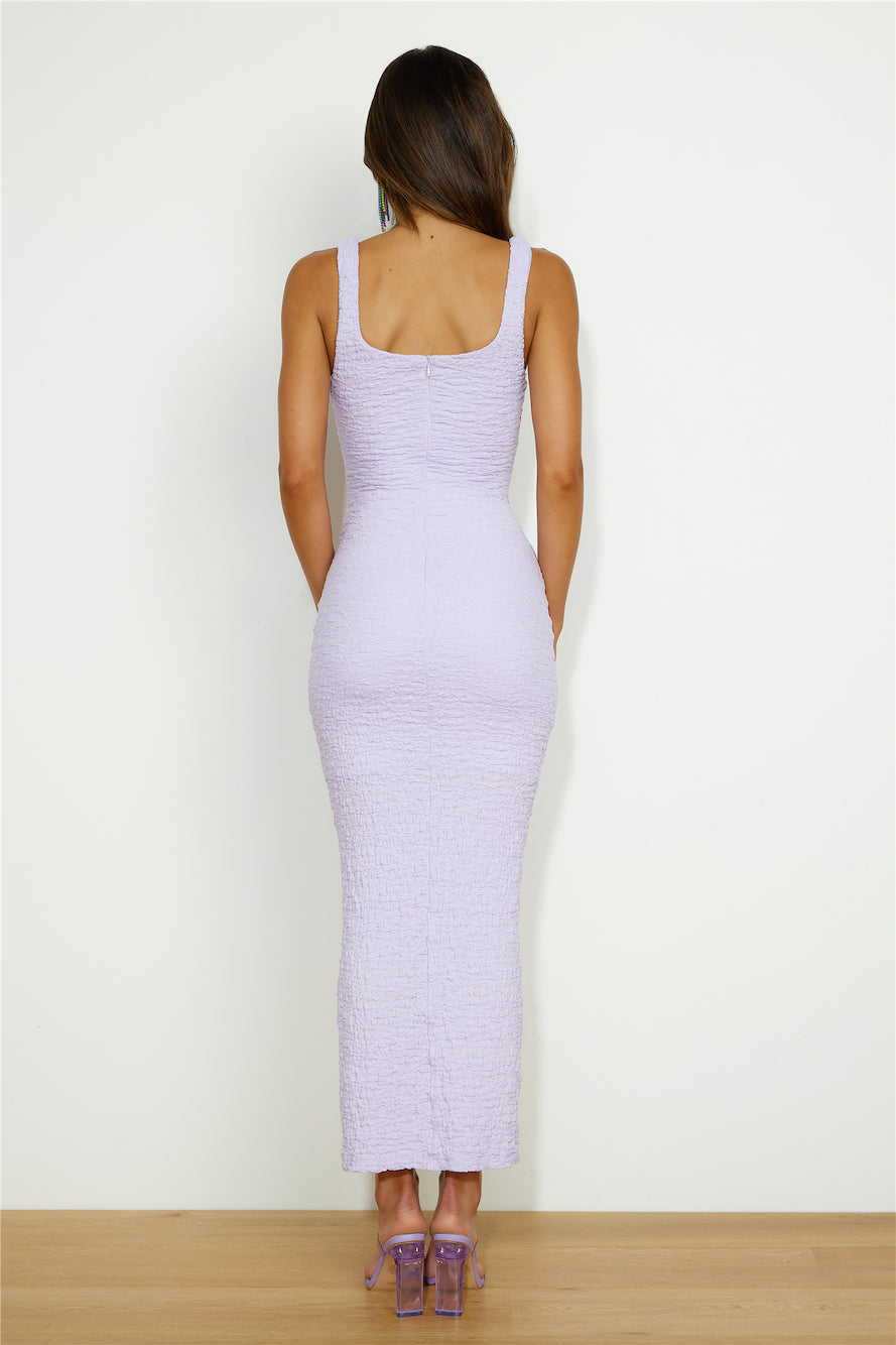 Found Gold Midi Dress Lilac