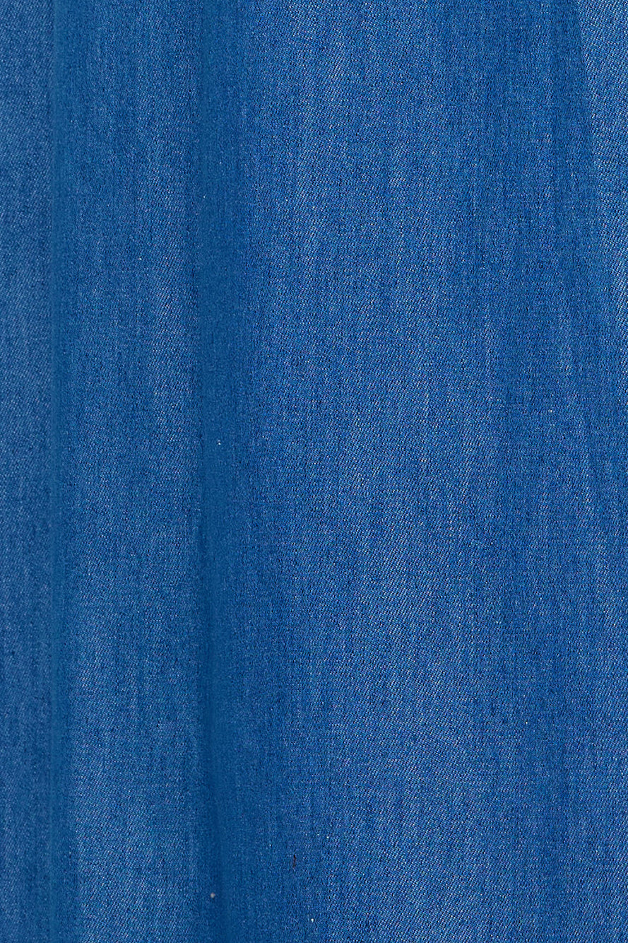 Into The Dark Denim Trench Coat Blue