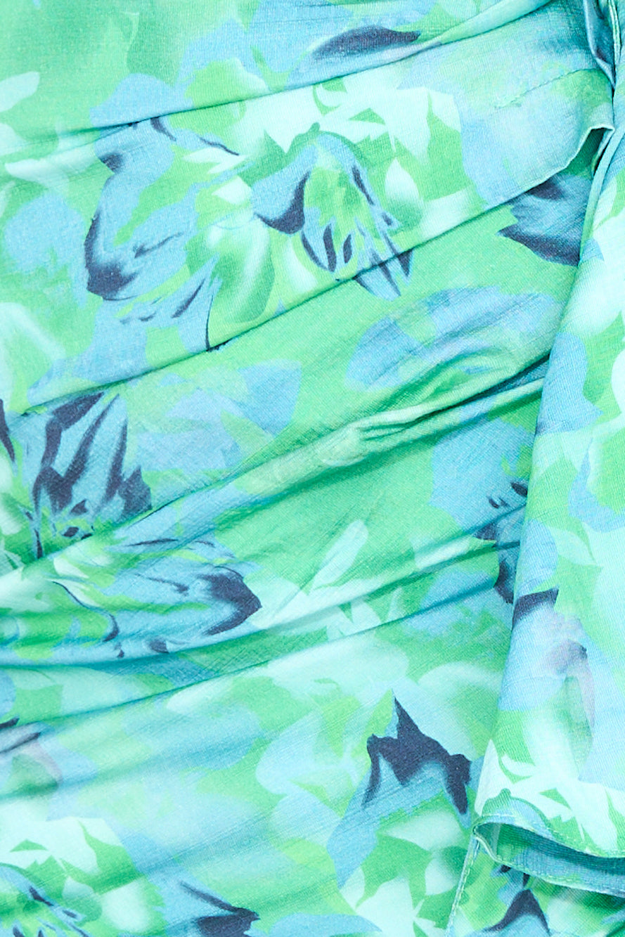 Places To Visit Mini Dress Green