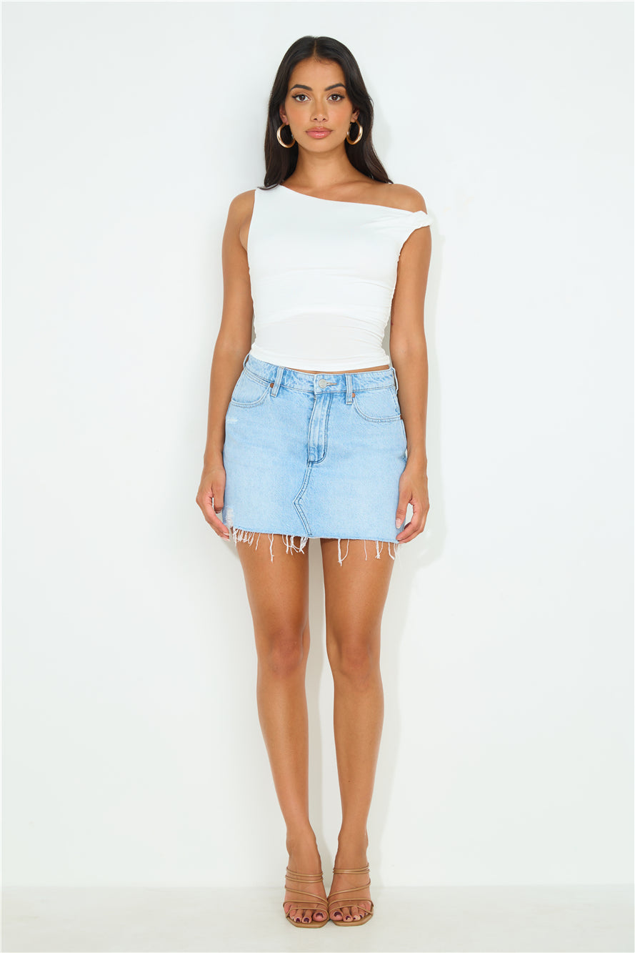 In My Cart Off Shoulder Crop Top White