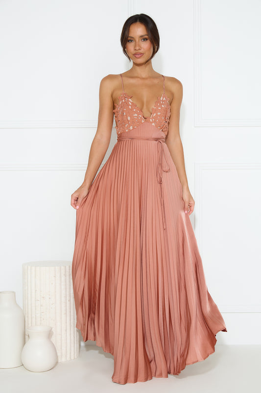 Want And Need Maxi Dress Brown