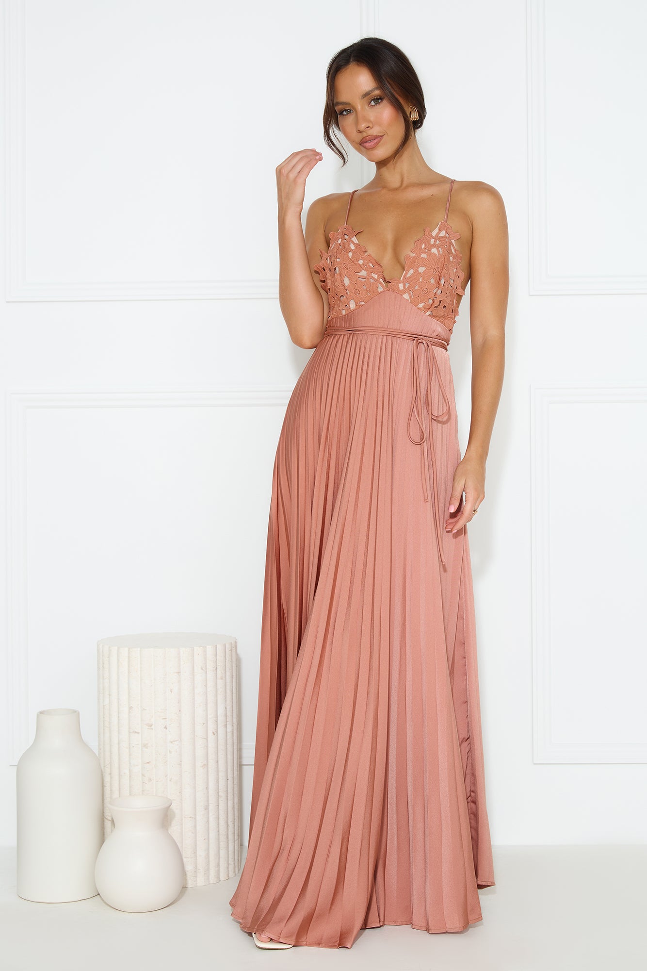 Want And Need Maxi Dress Brown