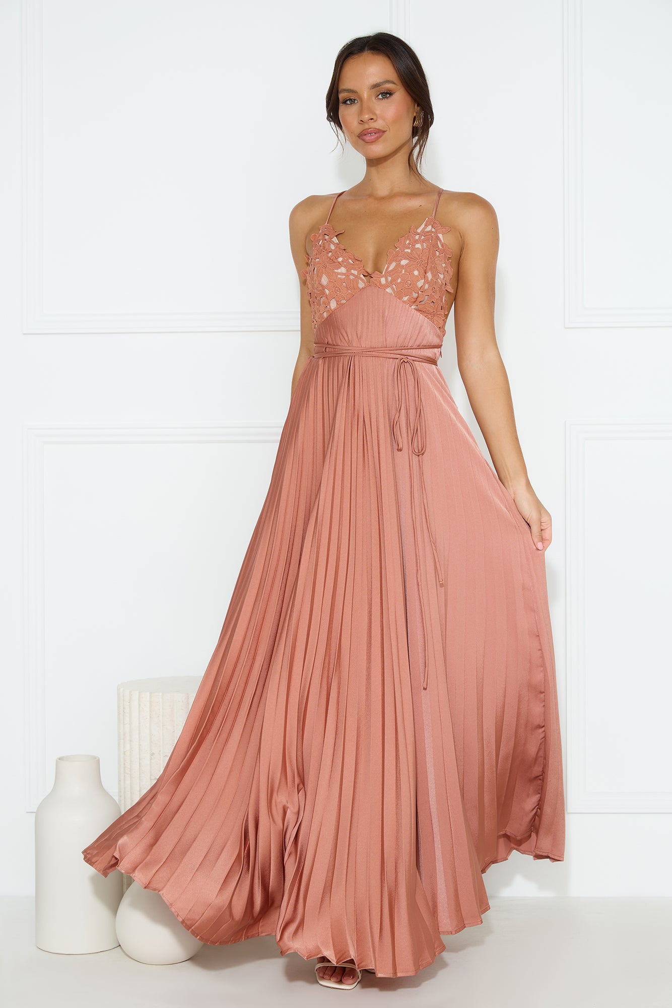 Want And Need Maxi Dress Brown