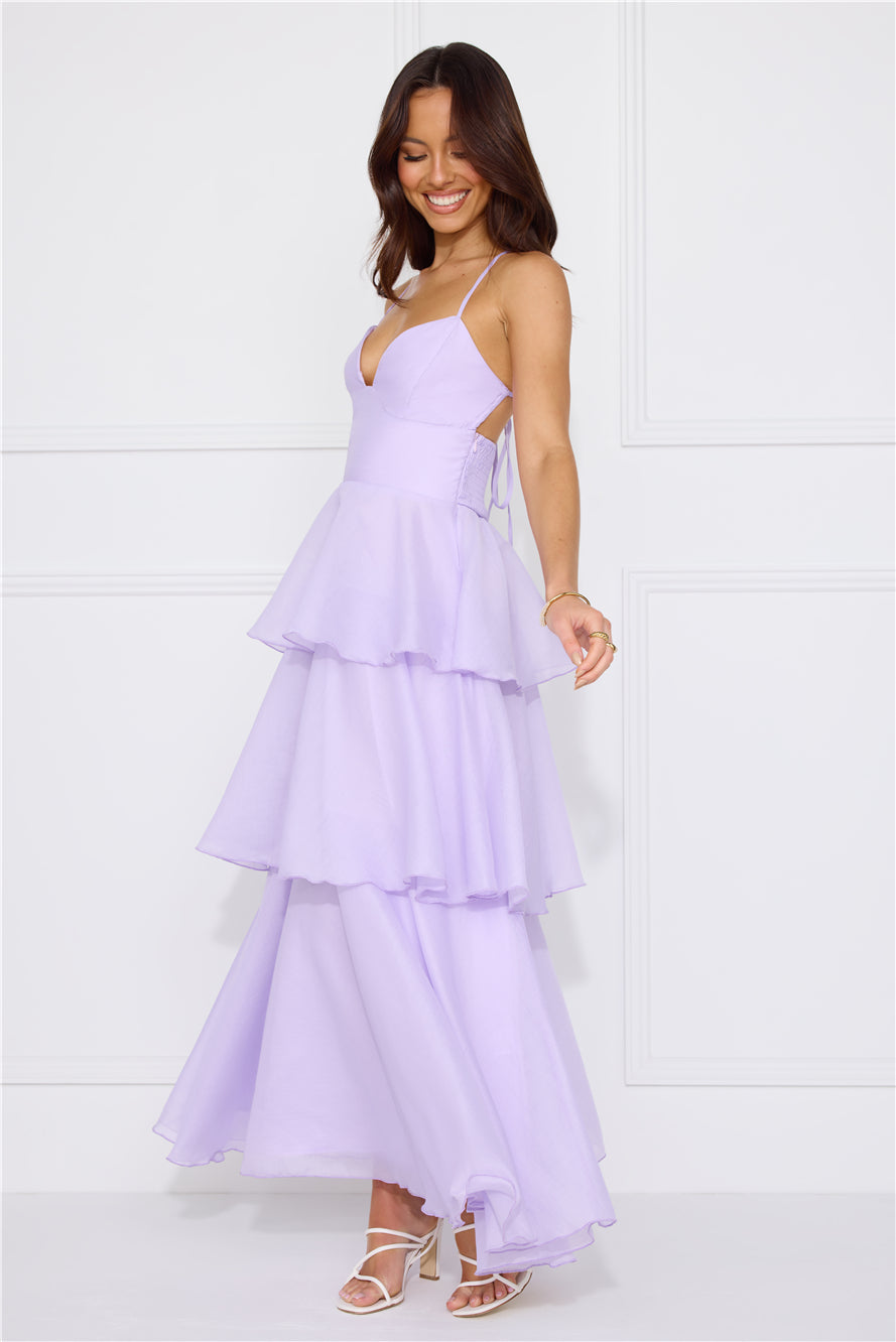 Playful Charm Maxi Dress Lilac