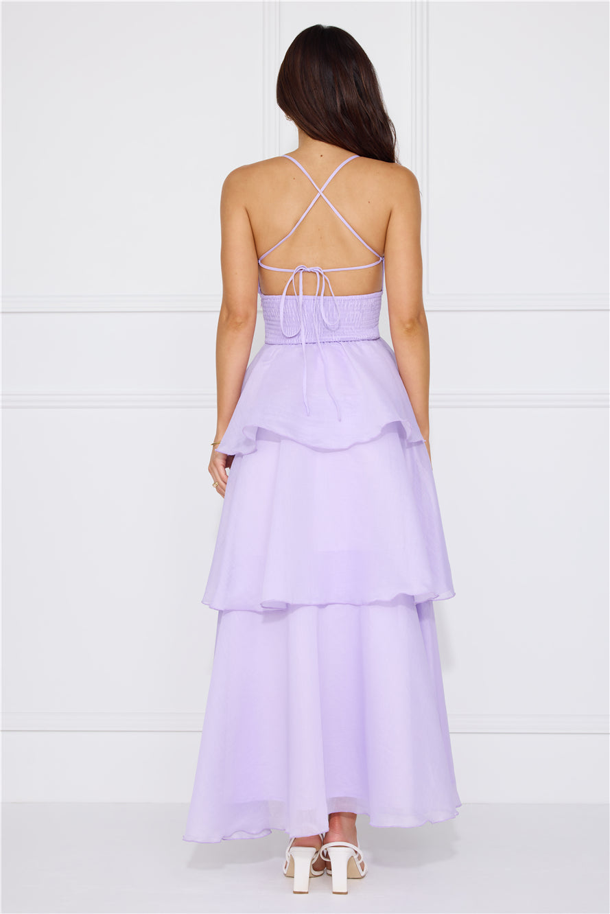Playful Charm Maxi Dress Lilac