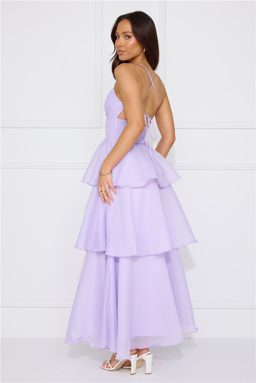 Playful Charm Maxi Dress Lilac