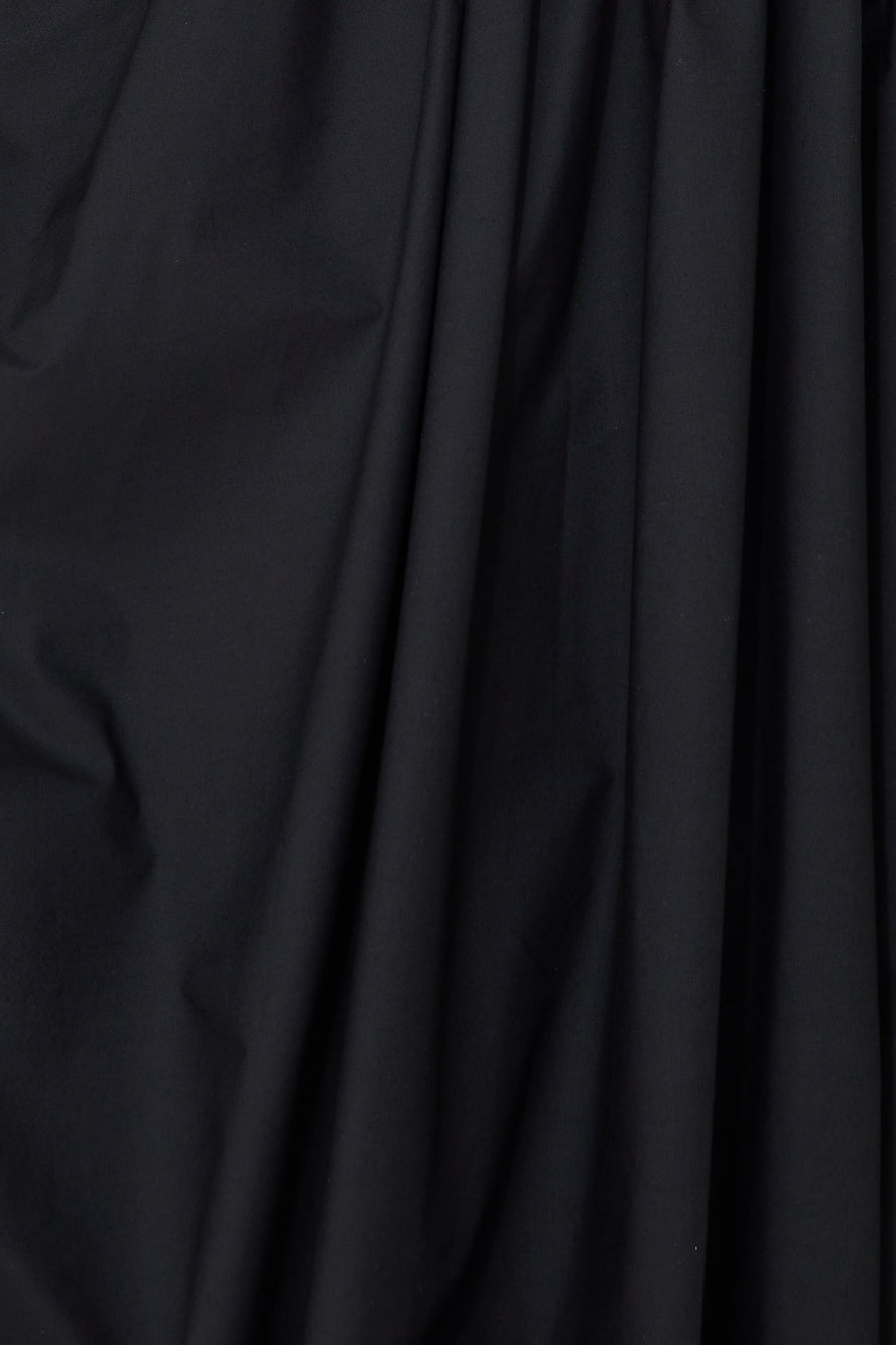 Modern Girl Style Strapless Bubble Midi Dress Black