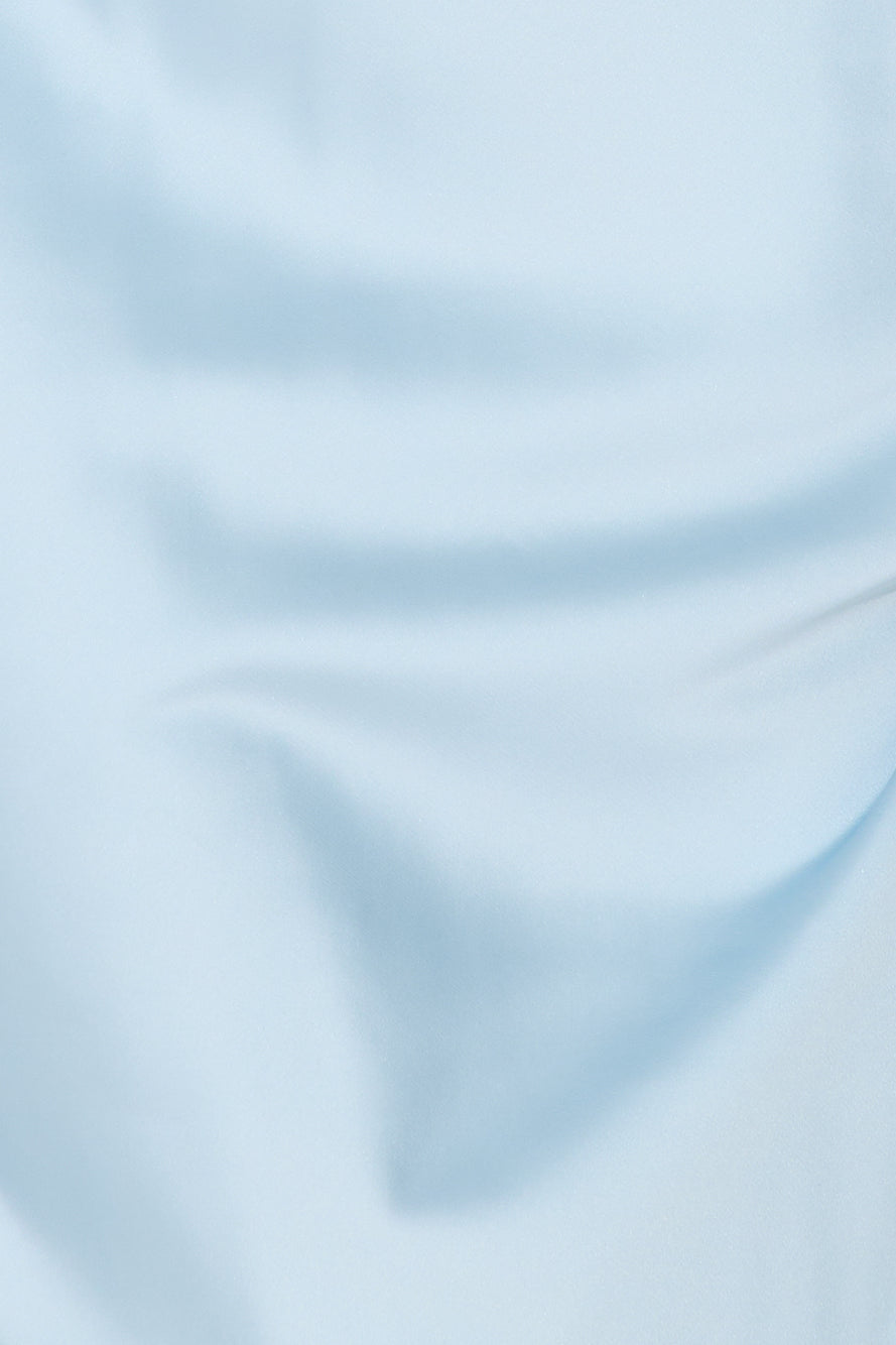 Satin Ribbons Maxi Dress Blue