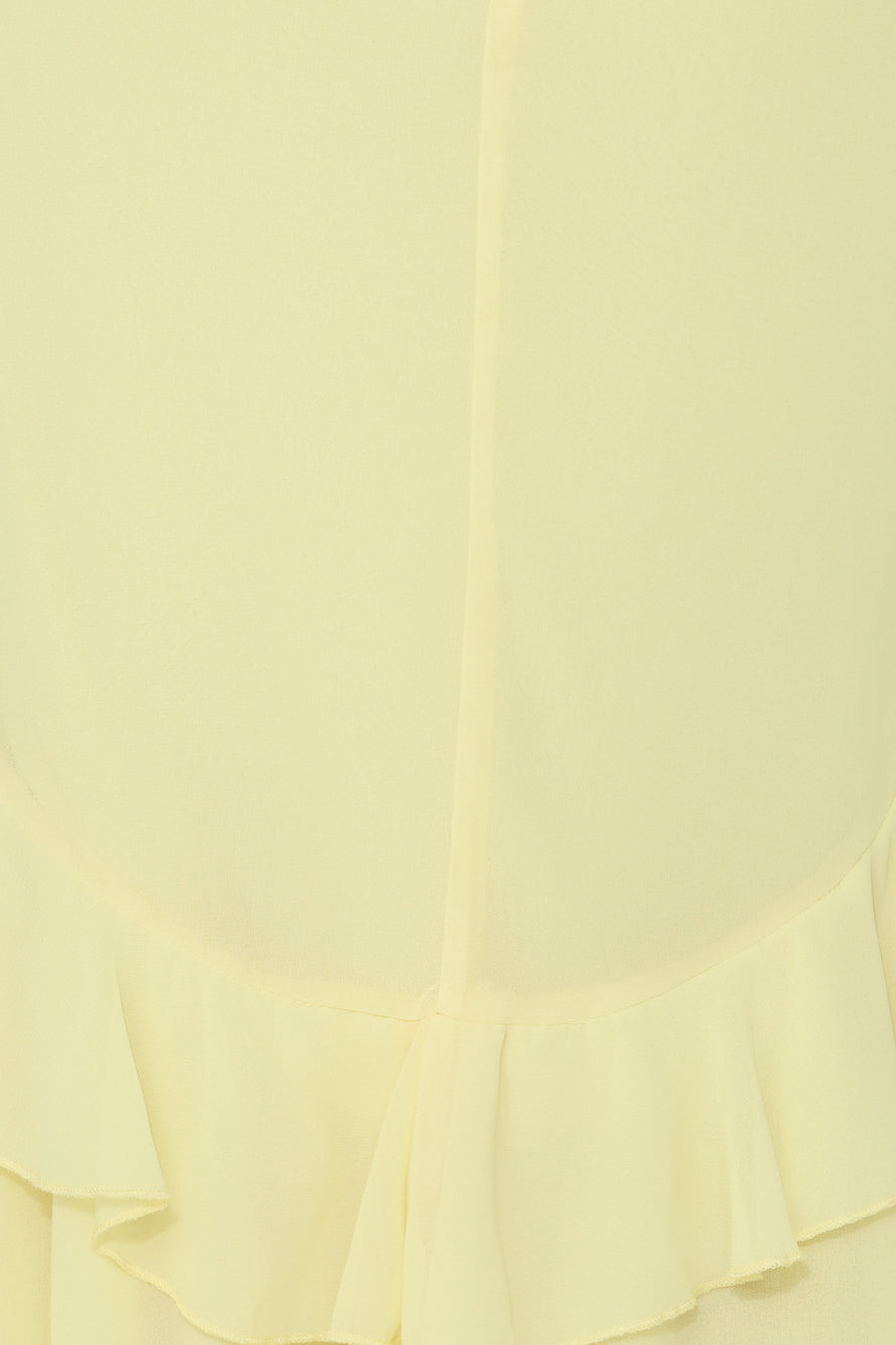 Golden Rooftops Midi Dress Yellow