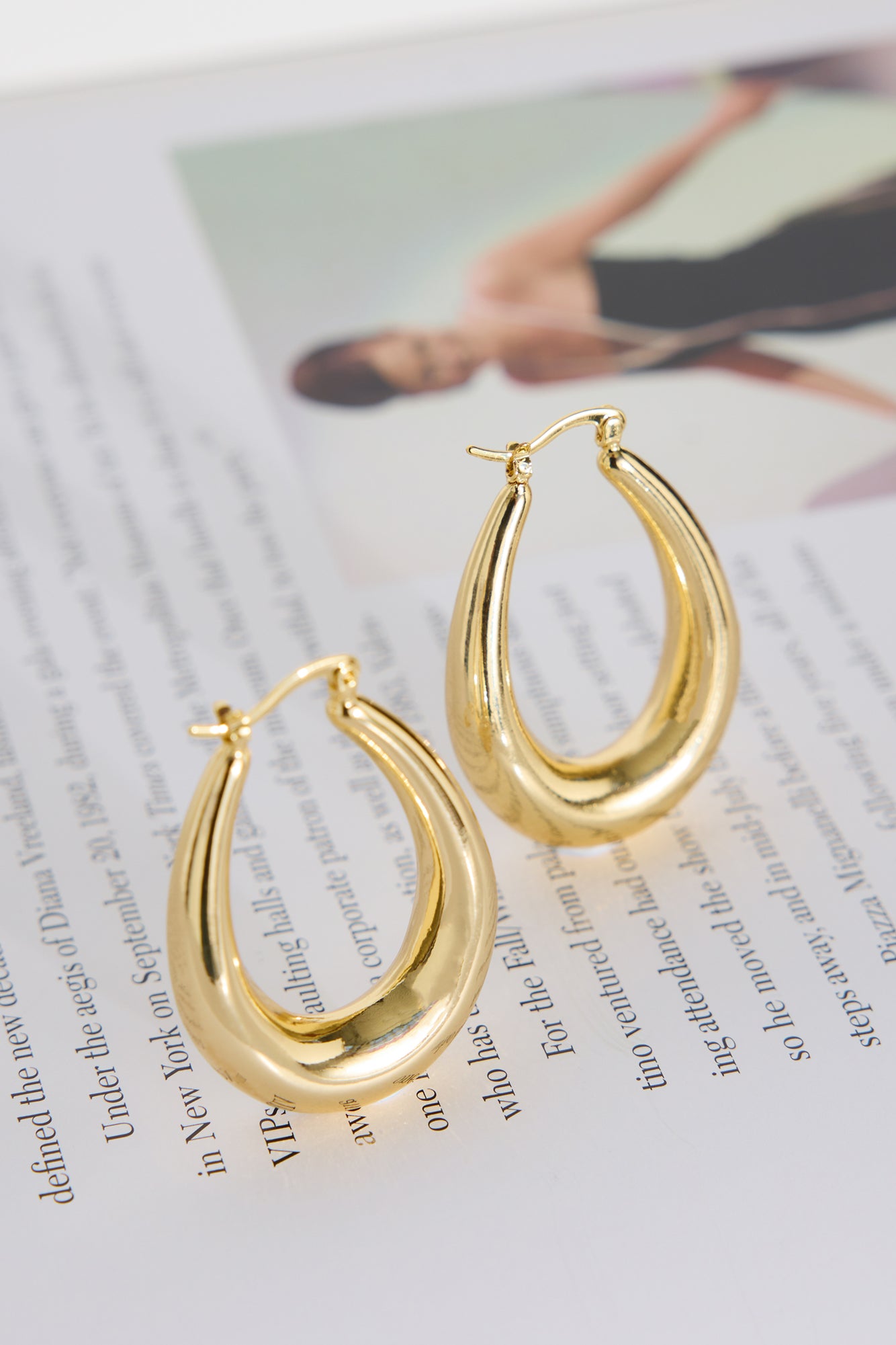 18k Gold Plated Pixie Hoops Earrings Gold