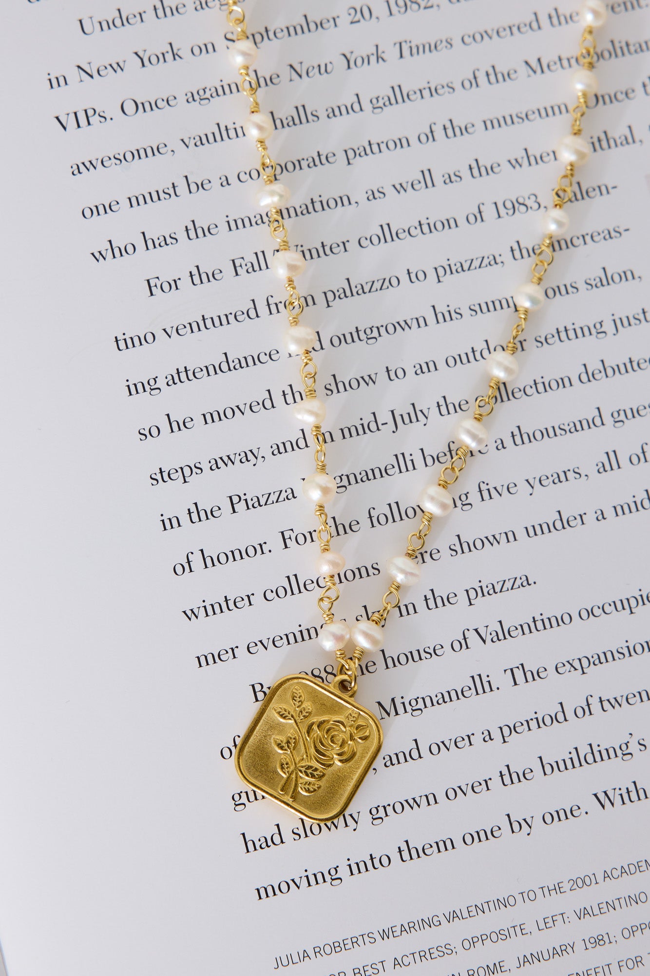18k Gold Plated Sabrina Beaded Necklace Gold