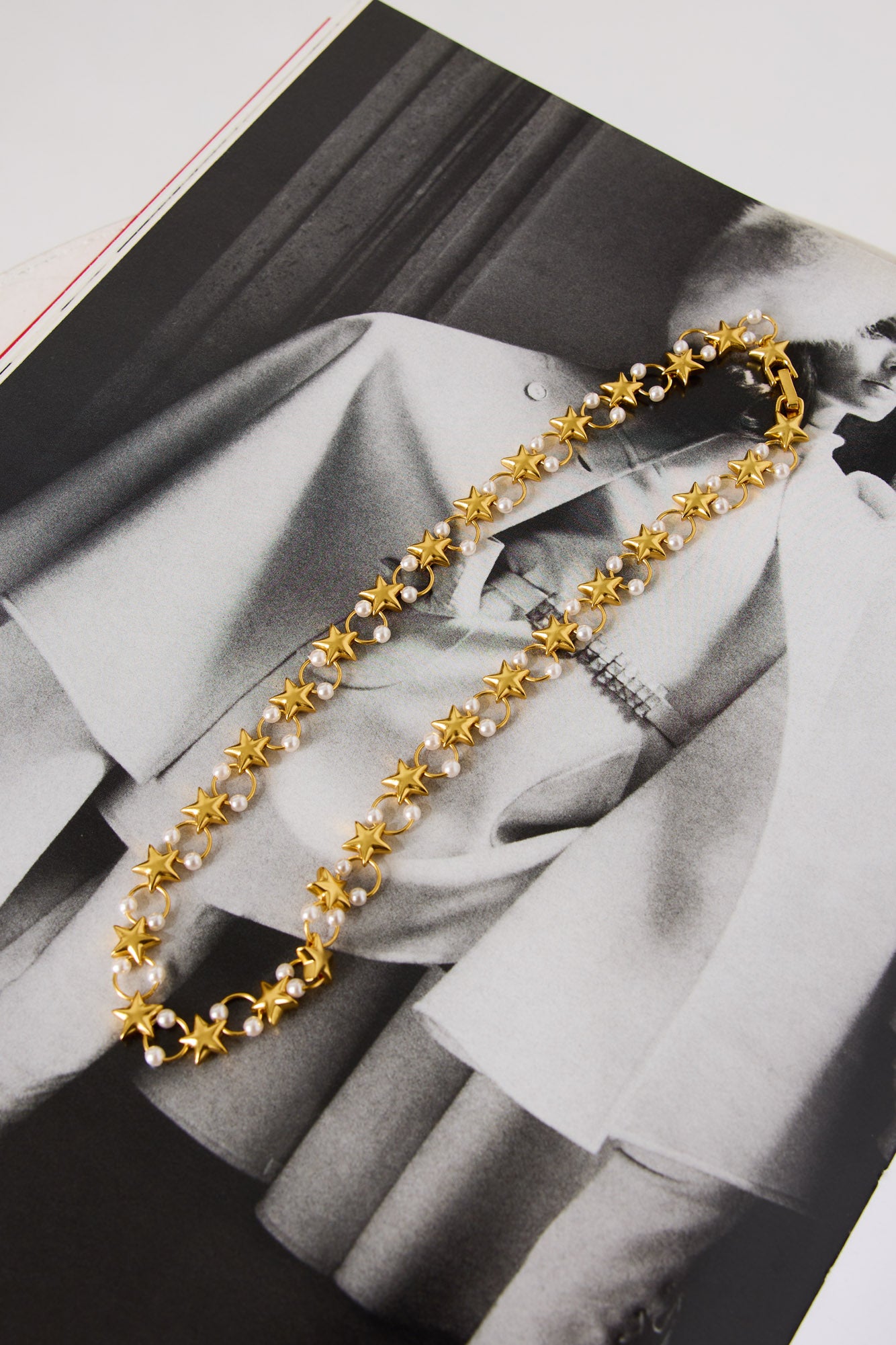 18k Gold Plated Stars Necklace Gold