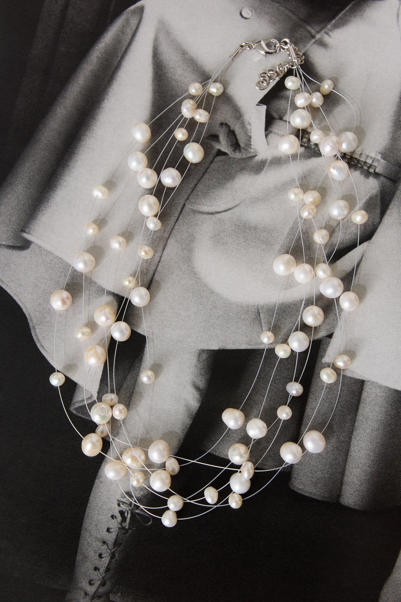 925 Silver Layla Freshwater Pearl Necklace Silver