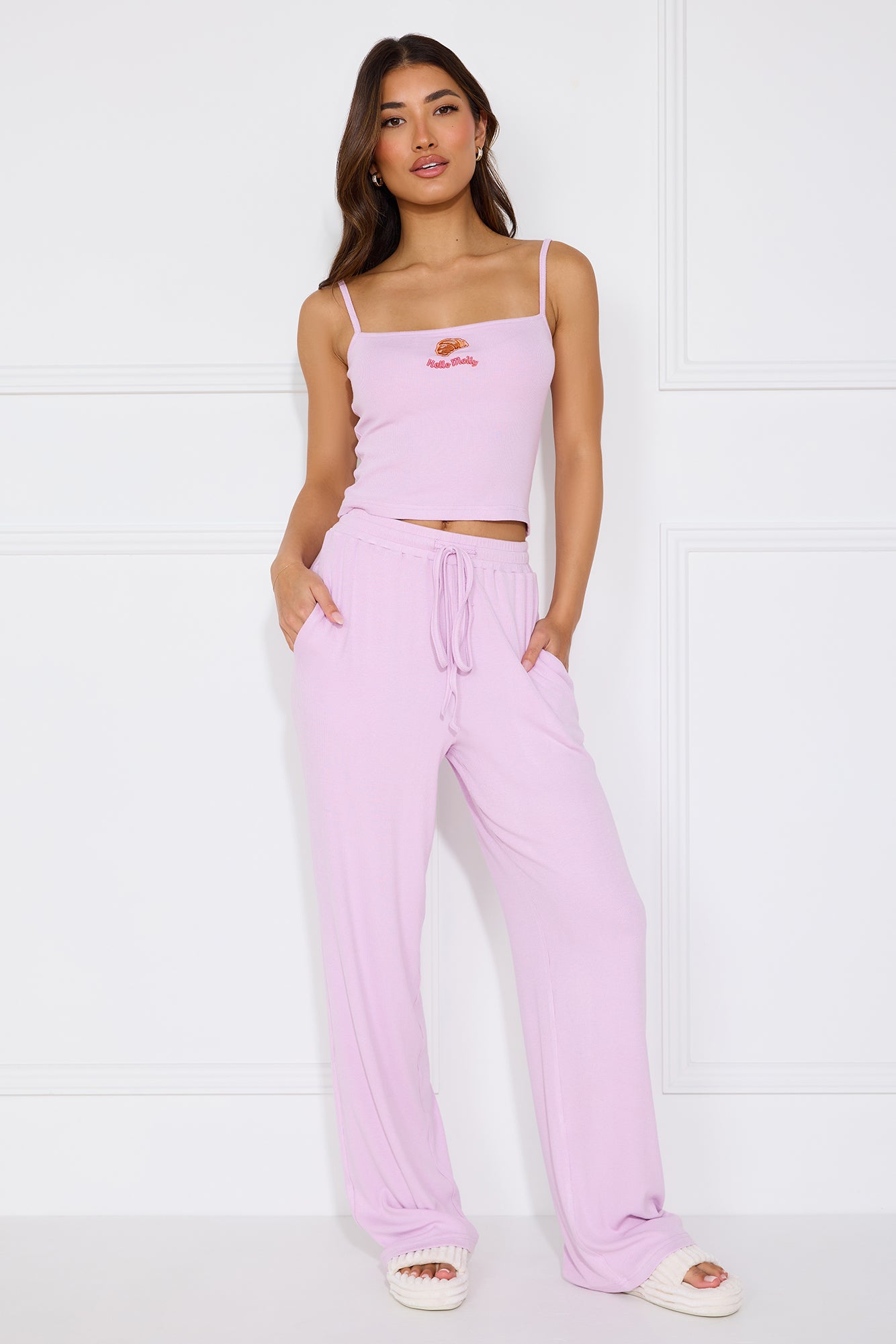 Cloud Nine Pyjama Singlet Top Lilac