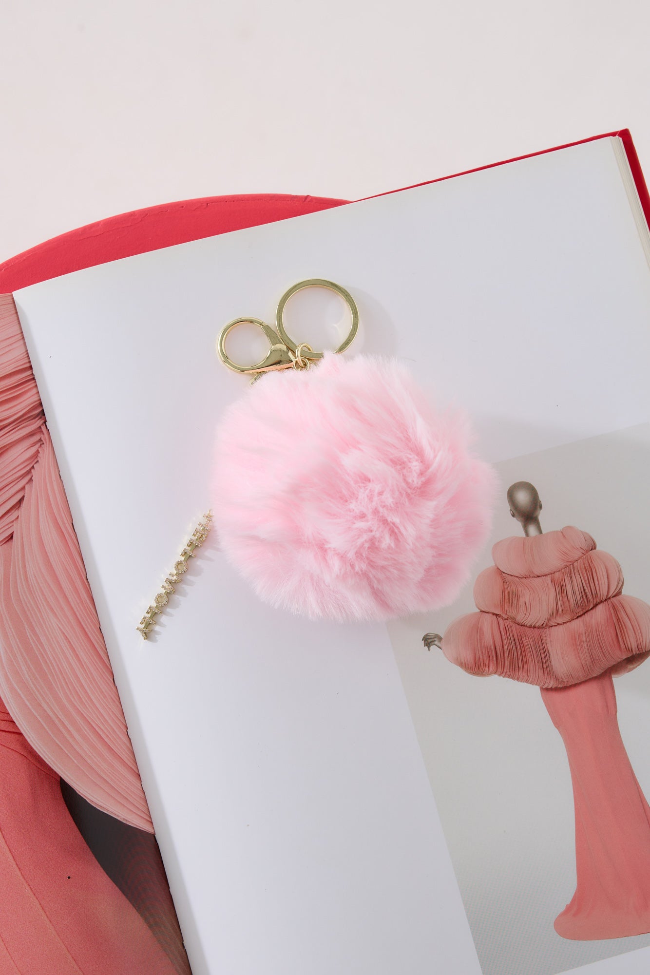 Cotton Candy Keyring Pink