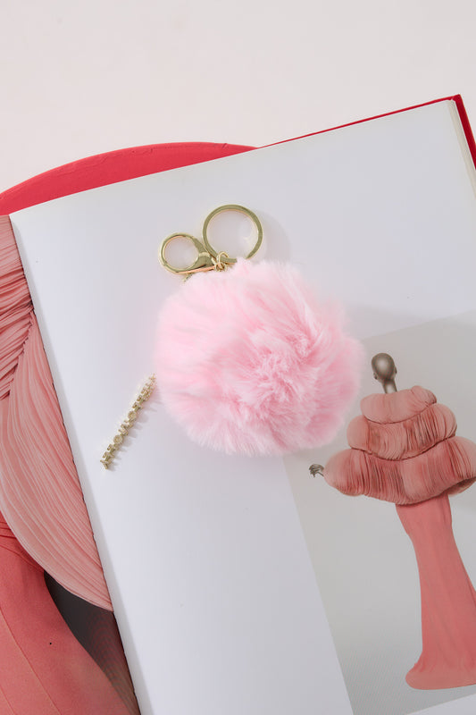 Cotton Candy Keyring Pink
