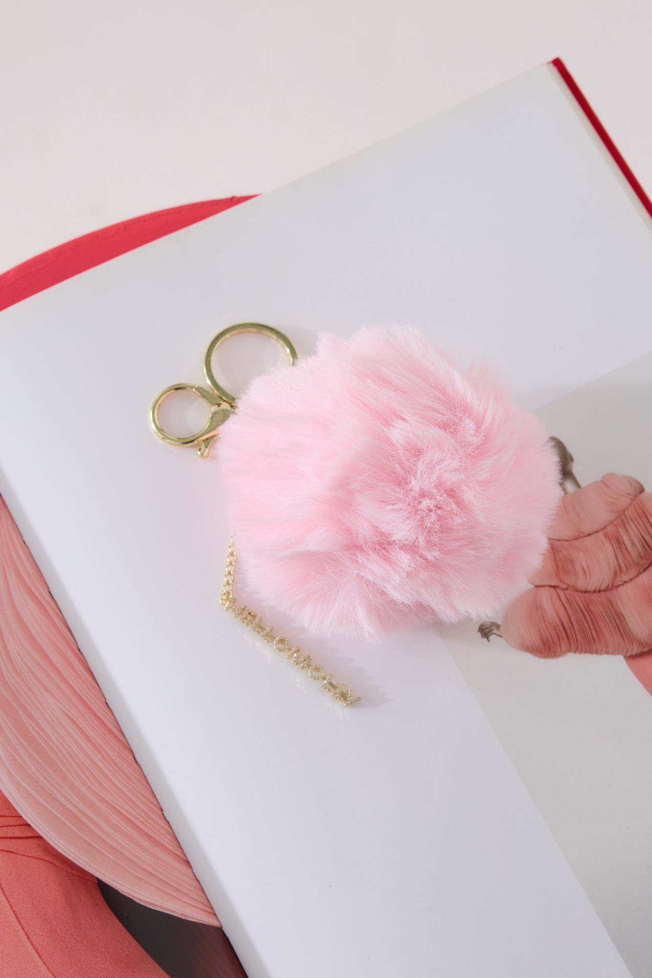 Cotton Candy Keyring Pink