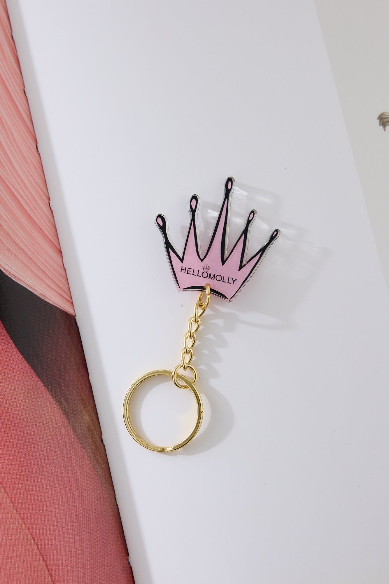Crown Keyring Pink