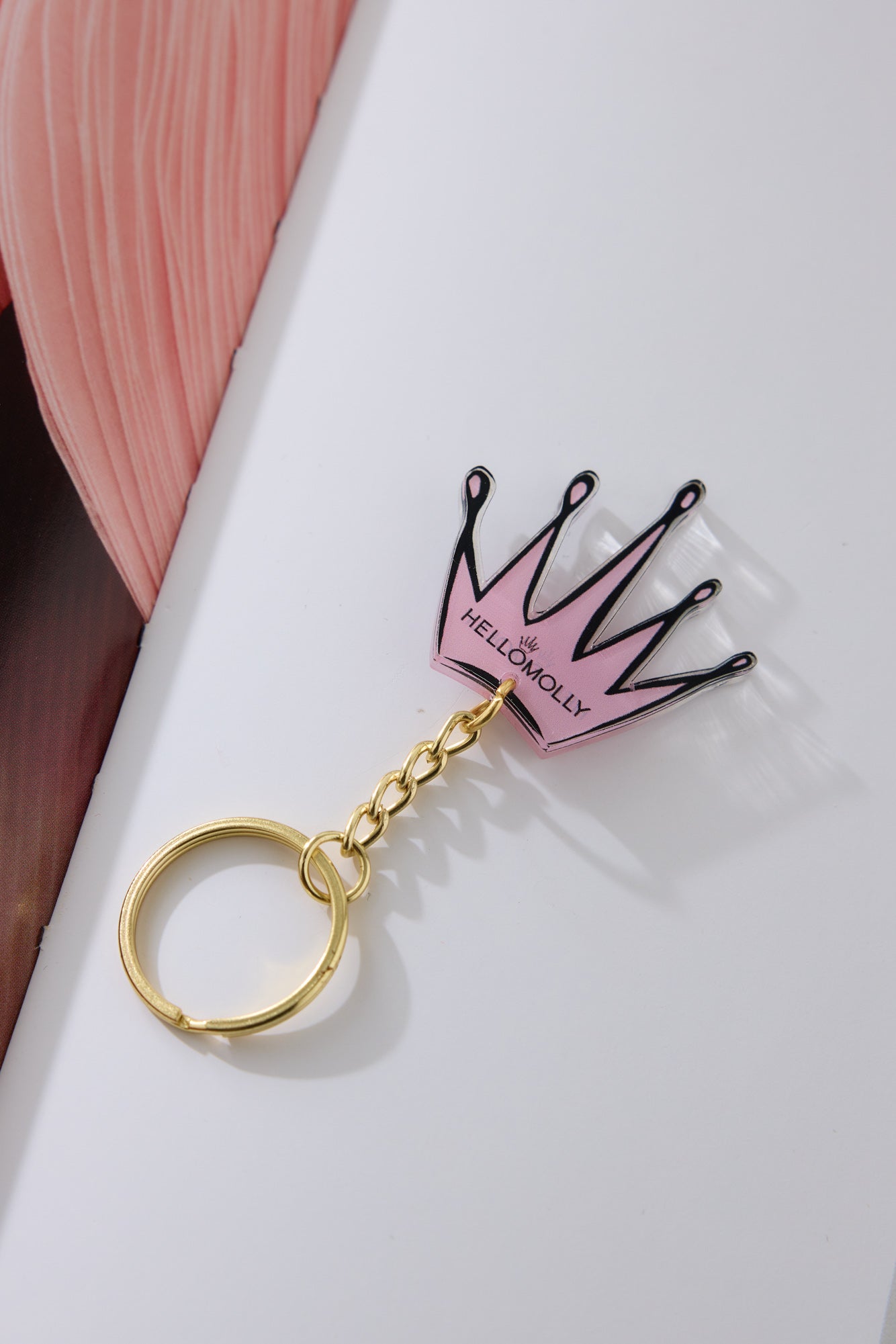 Crown Keyring Pink