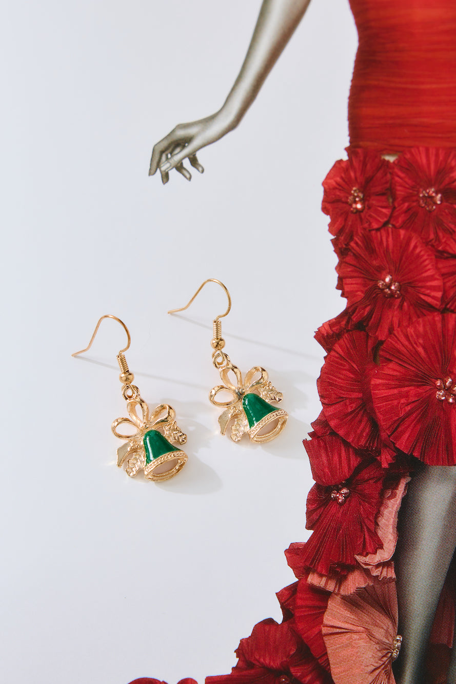 Jingle Bells Earrings Gold