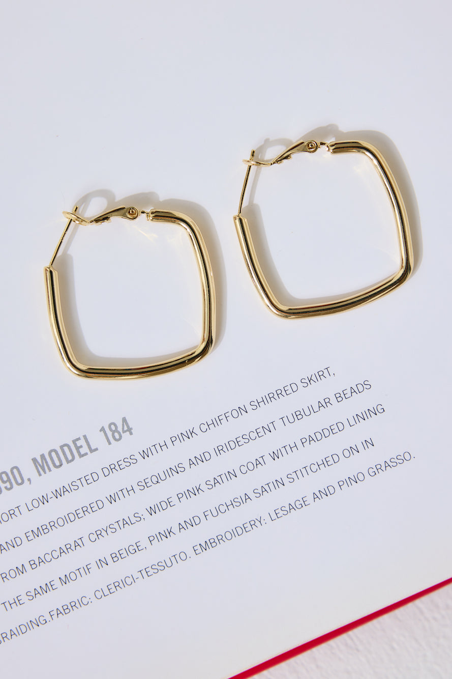 18k Gold Plated Penny Hoop Earrings Gold