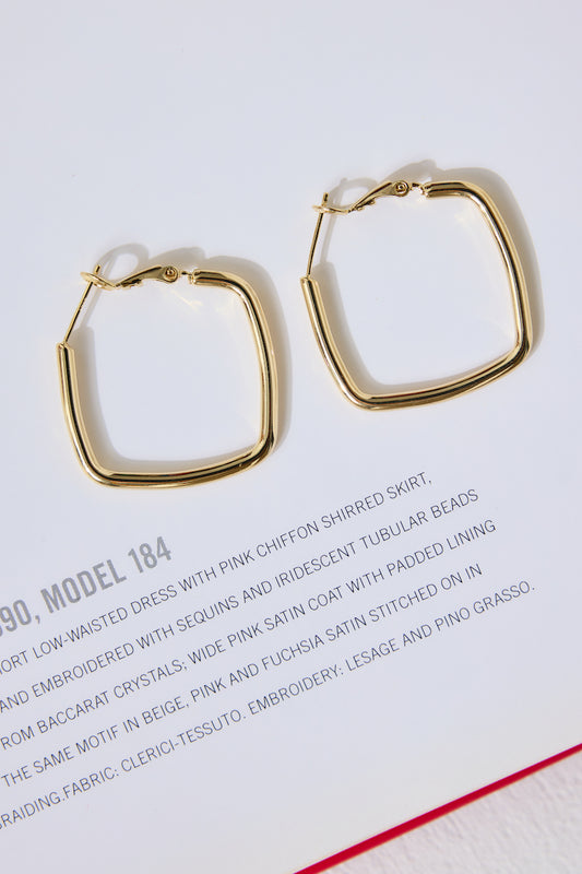 18k Gold Plated Penny Hoop Earrings Gold