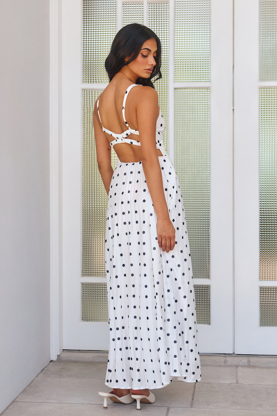 Runway Dreams Satin Maxi Dress White