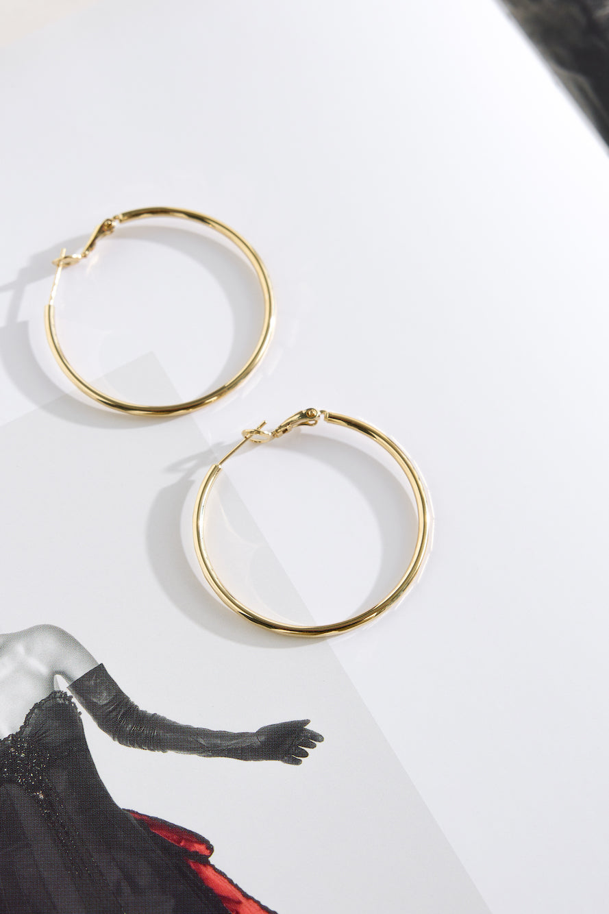 Luminance Hoop Earrings Gold