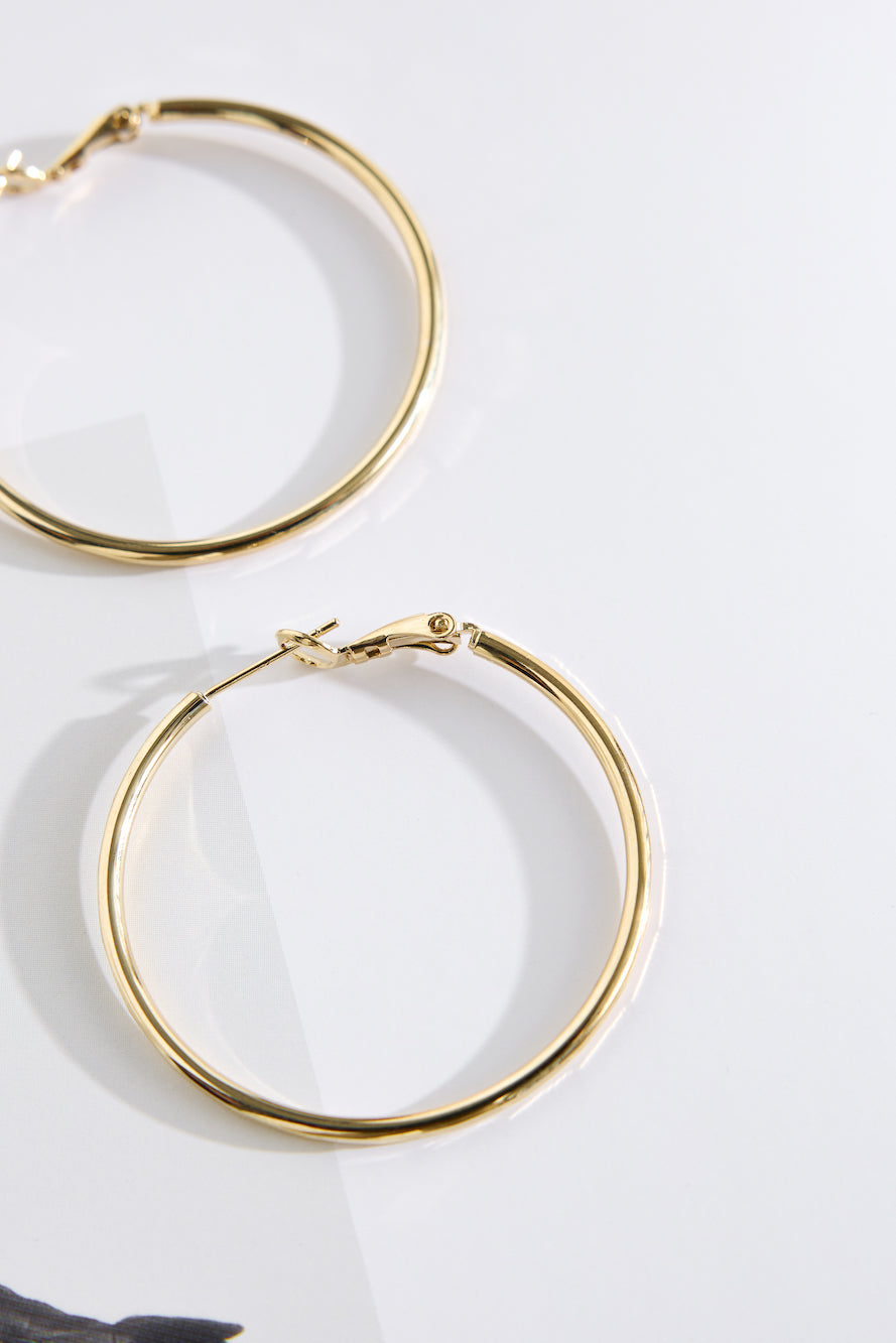 Luminance Hoop Earrings Gold