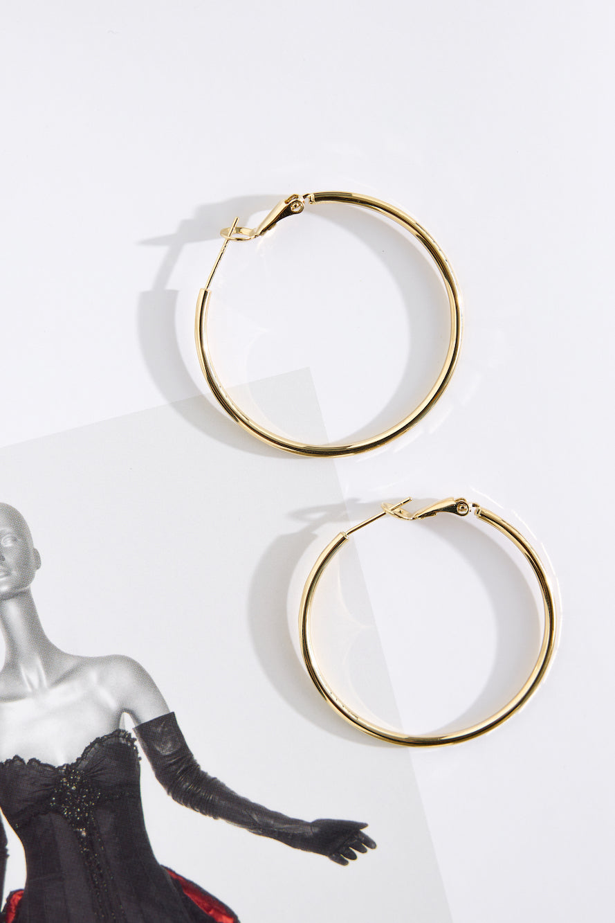 Luminance Hoop Earrings Gold
