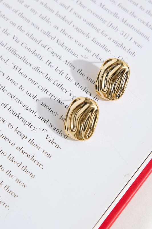 18k Gold Plated Cherub Earrings Gold