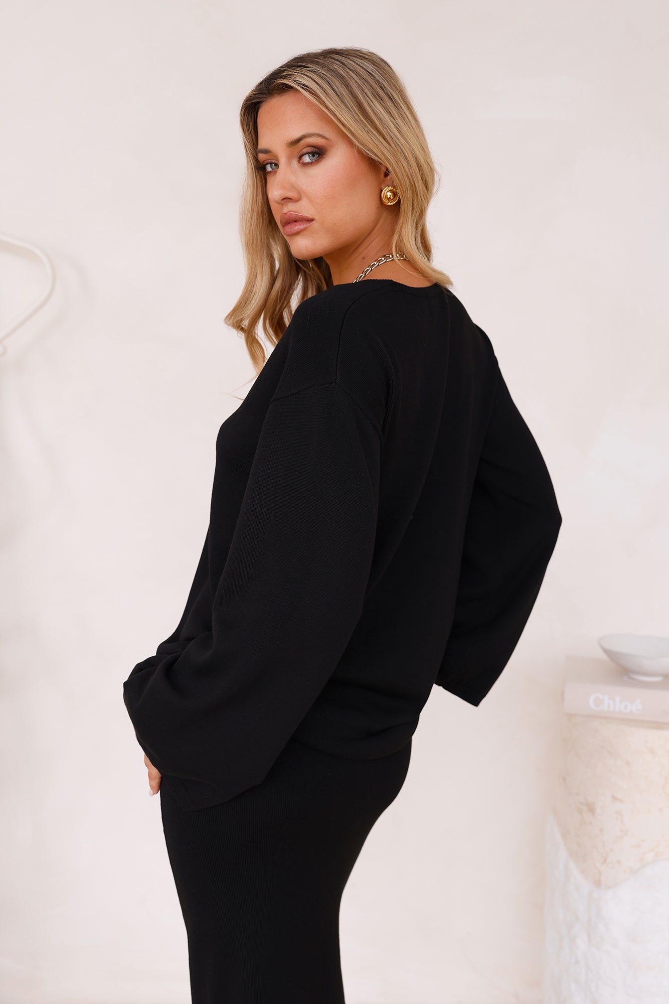 August Oversized Top Black