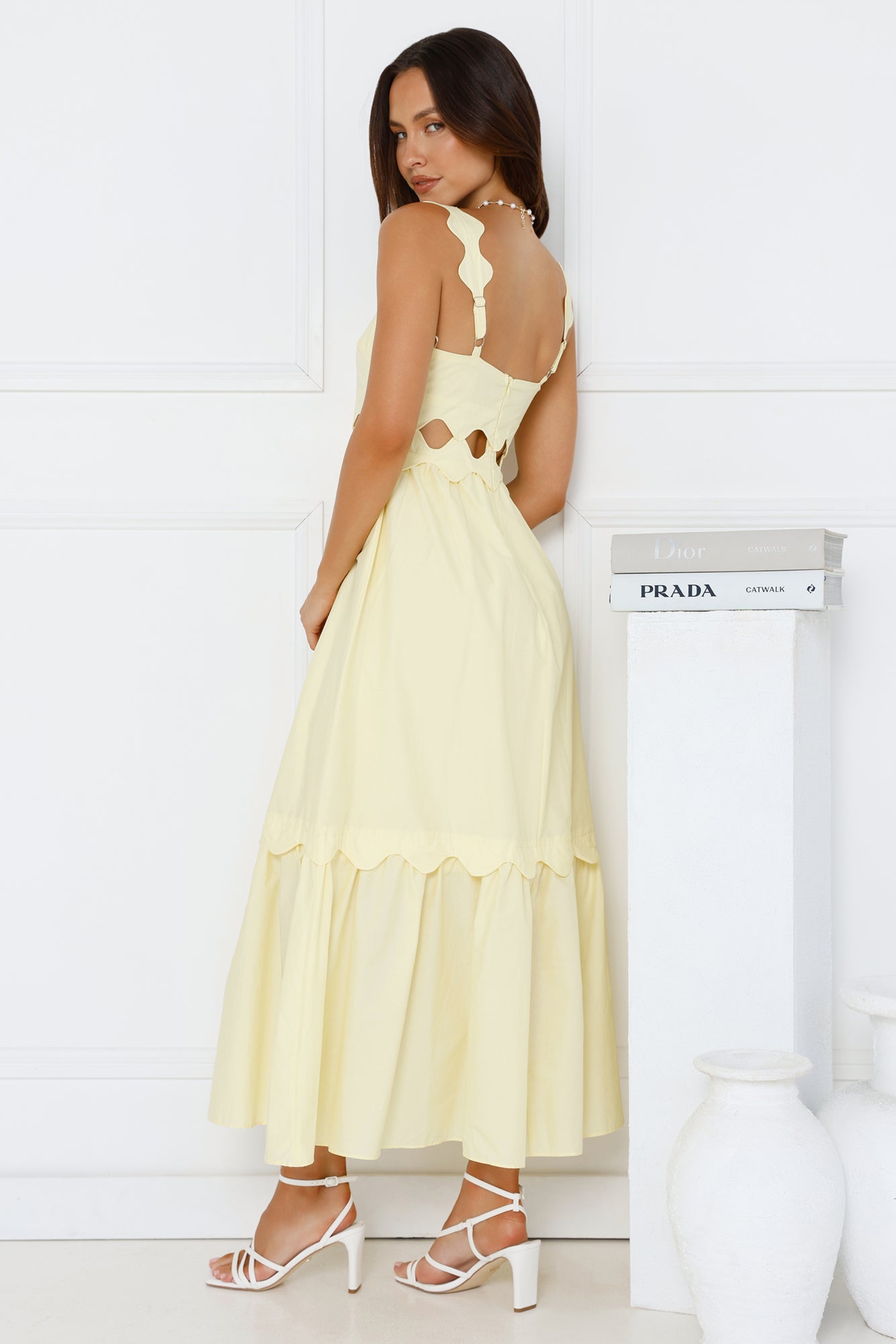 Chasing Sunbeams Midi Dress Yellow