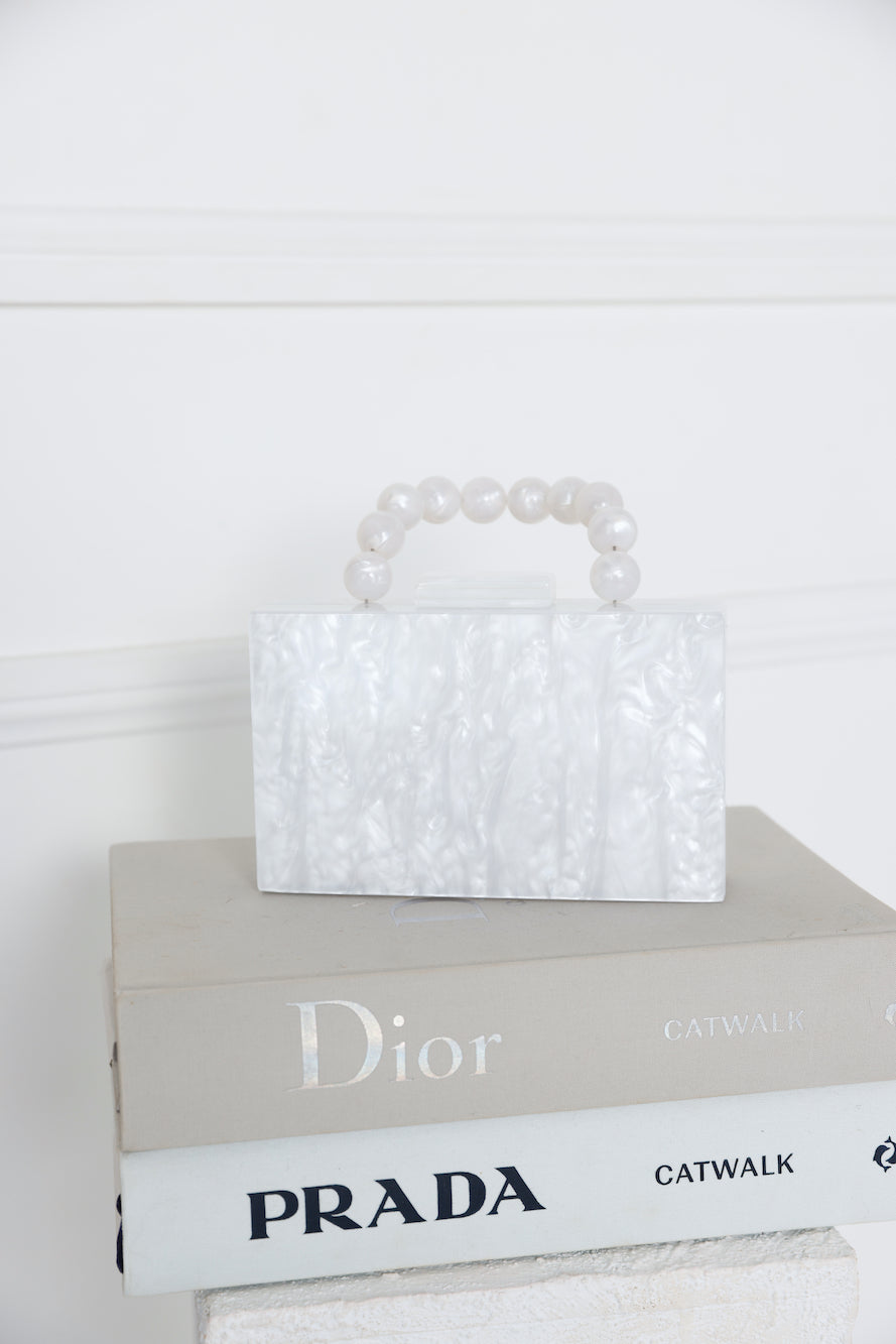 Pearlescent Clutch White