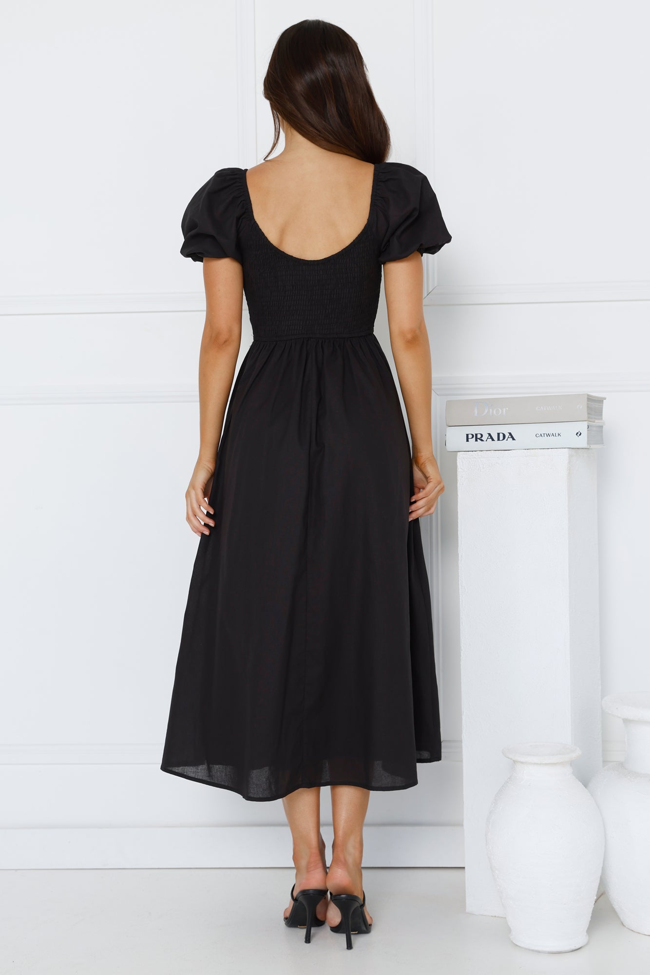 Twilight Day Midi Dress Black