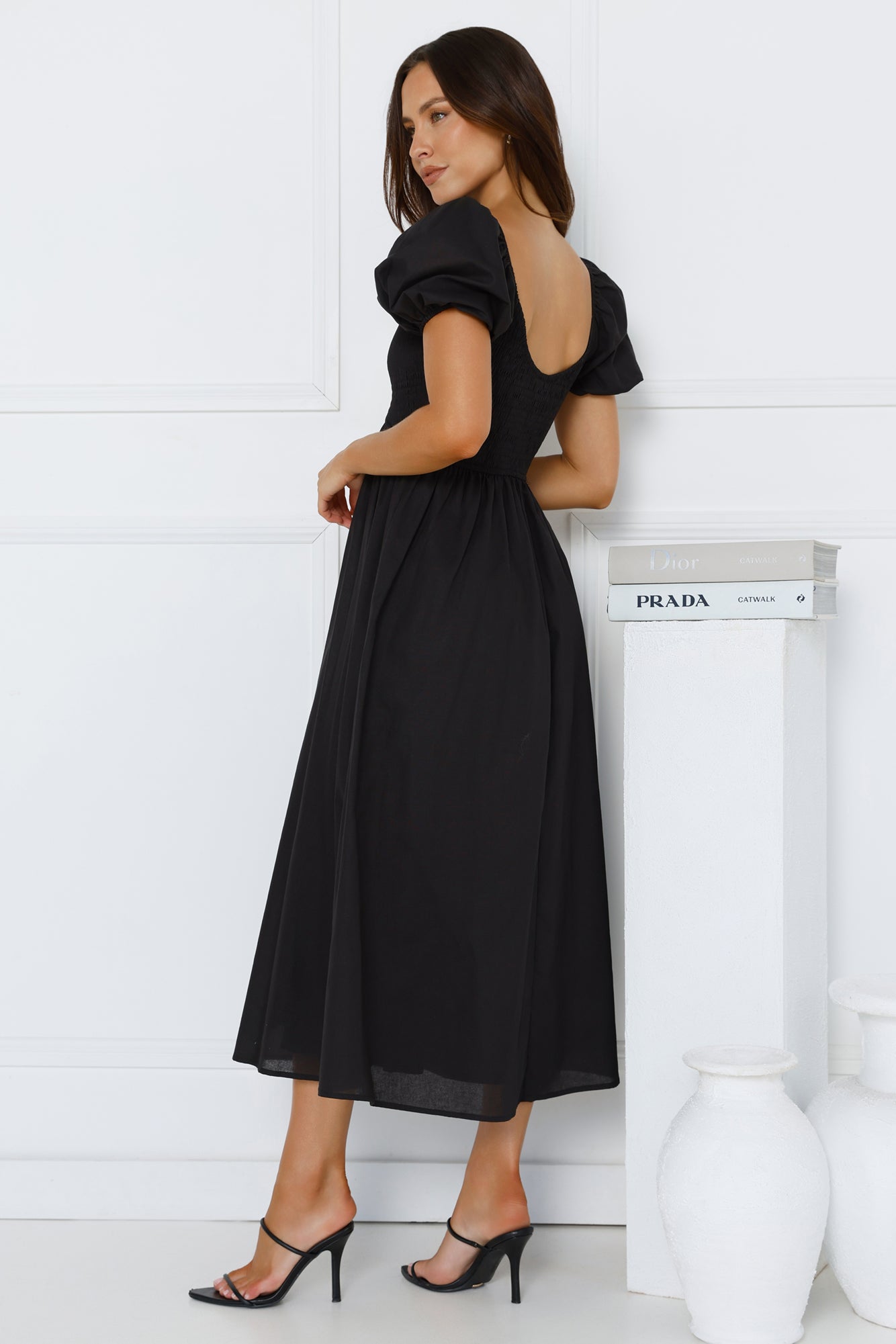 Twilight Day Midi Dress Black