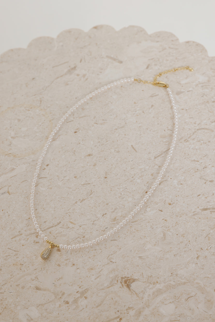 18k Gold Plated Sea Pearls Necklace Gold