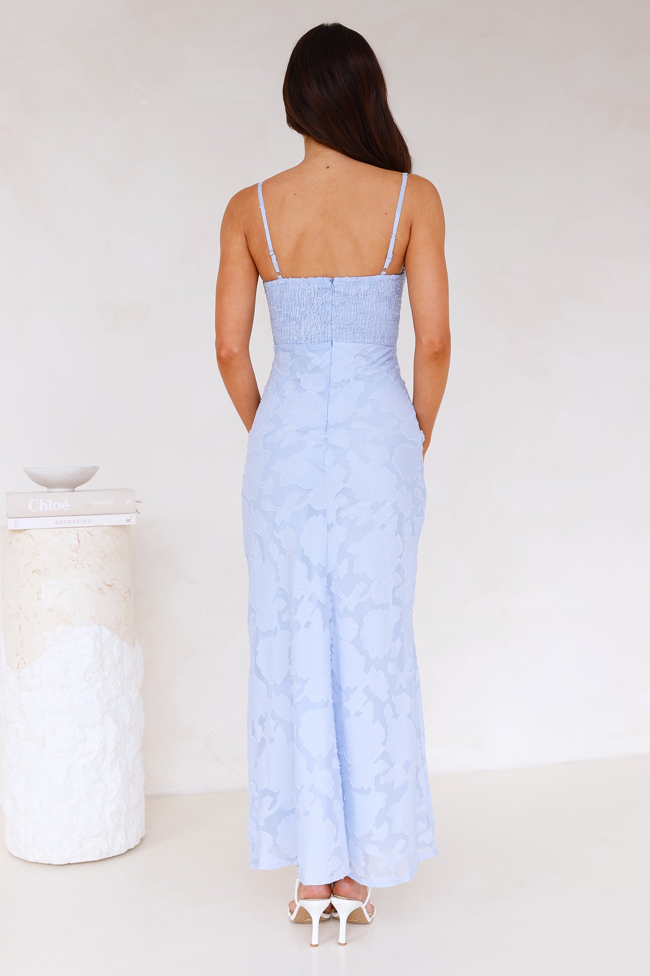 Fresh Rosebud Maxi Dress Blue