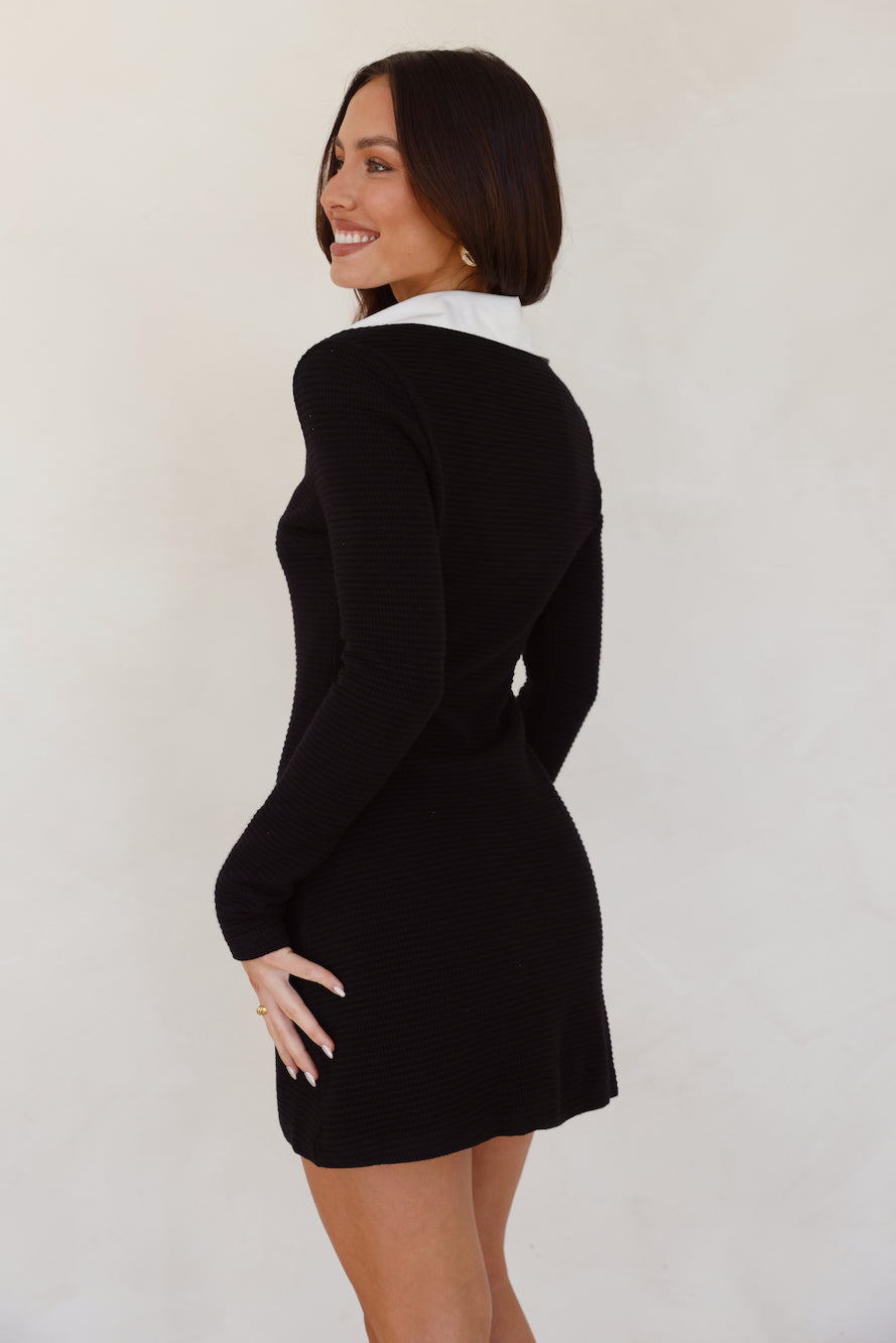 Elevated Style Shirt Dress Black