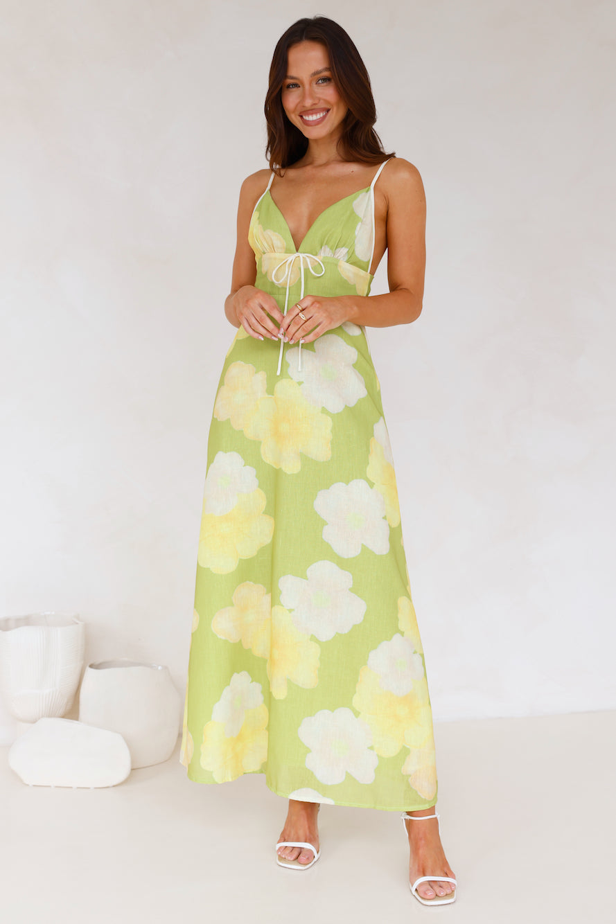 Soaking Up Maxi Dress Green