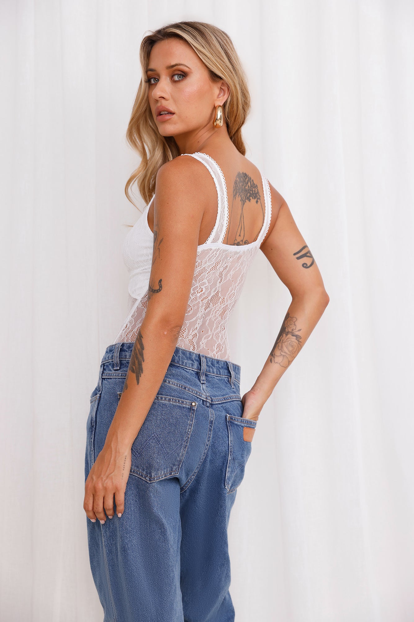 Passion Perfection Lace Bodysuit White
