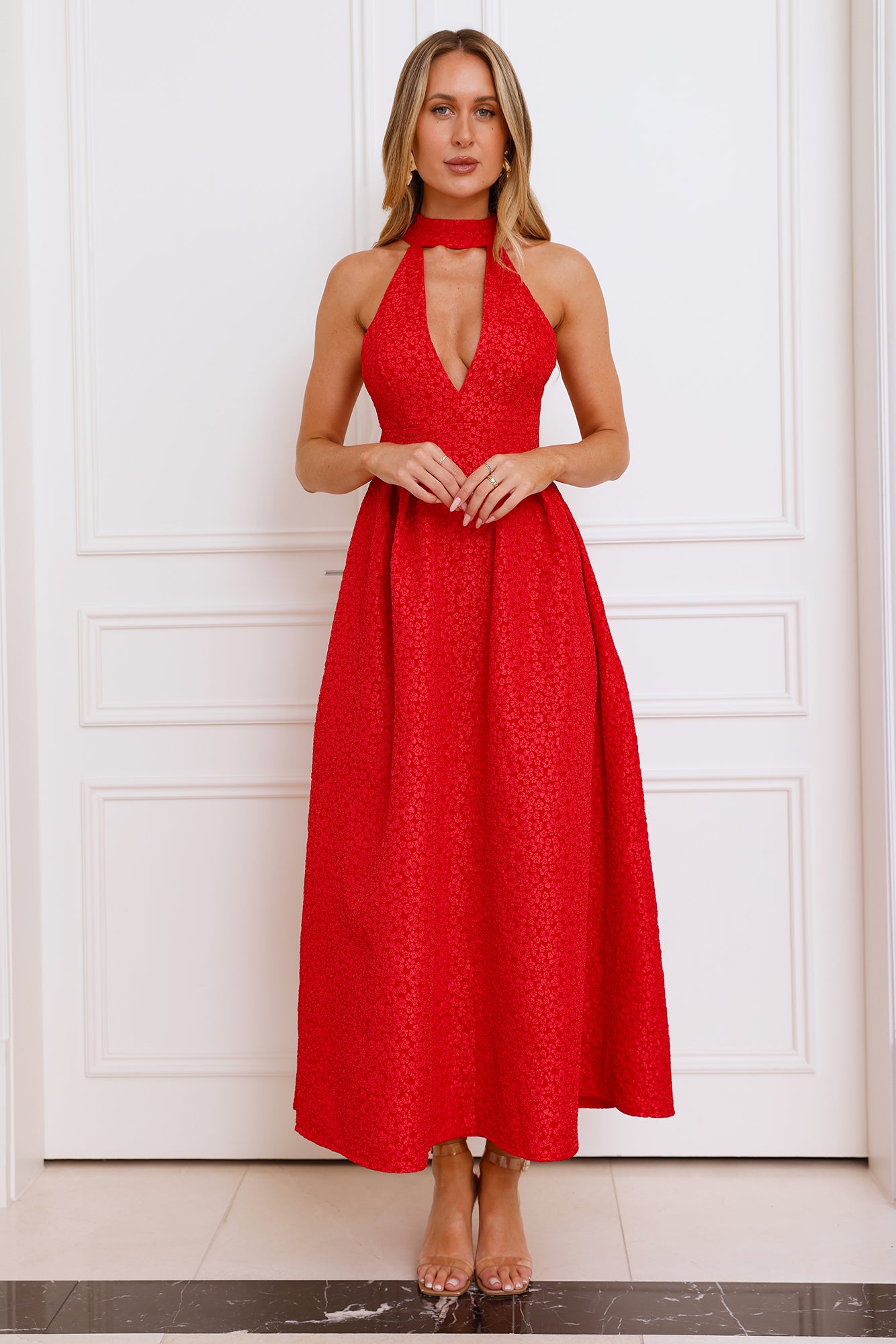 Romance In Paris Maxi Dress Red